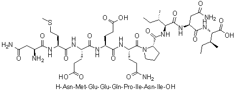 L-Asparaginyl-L-methionyl-L-alpha-glutamyl-L-alpha-glutamyl-L-glutaminyl-L-prolyl-L-isoleucyl-L-asparaginyl-L-isoleucine molecular structure (CAS 953761-60-9)