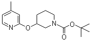 structure of CAS# 954228-61-6, 3-[(4-Methyl-2-pyridinyl)oxy]-1-piperidinecarboxylic acid tert-butyl ester
