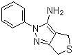 结构式 CAS# 95469-88-8, 2-苯基-2,6-二氢-4H-噻吩并[3,4-c]吡唑-3-胺