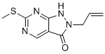 structure of CAS# 955368-90-8, 2-Allyl-6-(methylthio)-1H-pyrazolo[3,4-d]pyrimidin-3(2H)-one;6-methylsulfanyl-2-prop-2-enyl-1H-pyrazolo[3,4-d]pyrimidin-3-one