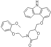 6-[(9H-Carbazol-4-yloxy)methyl]-4-[2-(2-methoxyphenoxy)ethyl]-3-morpholinone molecular structure (CAS 955371-66-1)