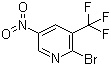 structure of CAS# 956104-42-0, 2-Bromo-5-nitro-3-(trifluoromethyl)pyridine