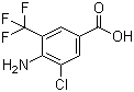 4-氨基-3-氯-5-三氟甲基苯甲酸分子结构 (CAS 95656-52-3)