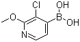 3-Chloro-2-methoxypyridine-4-boronic acid molecular structure (CAS 957060-88-7)