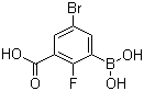 结构式 CAS# 957120-63-7, 5-溴-3-羧基-2-氟苯硼酸