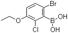 结构式 CAS# 957121-15-2, 6-溴-2-氯-3-乙氧基苯硼酸