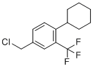 4-(Cyclohexyl)-3-(trifluoromethyl)benzyl chloride molecular structure (CAS 957205-24-2)