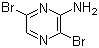 3,6-二溴吡嗪-2-胺分子结构 (CAS 957230-70-5)