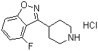 6-Fluoro-3-(4-piperidine)-1,2-benzoisoxazole hydrochloride molecular structure (CAS 95742-19-1)
