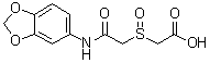 2-[[2-(1,3-Benzodioxol-5-ylamino)-2-oxoethyl]sulfinyl]acetic acid molecular structure (CAS 957513-35-8)