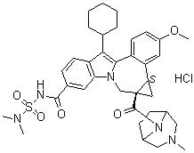 Beclabuvir hydrochloride molecular structure (CAS 958002-36-3)