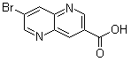 structure of CAS# 958332-87-1, 7-Bromo-1,5-naphthyridine-3-carboxylic acid