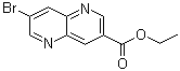 结构式 CAS# 958334-48-0, 7-溴-1,5-萘啶-3-羧酸乙酯