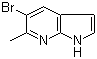 5-Bromo-6-methyl-1H-pyrrolo[2,3-b]pyridine molecular structure (CAS 958358-00-4)