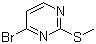 结构式 CAS# 959236-97-6, 4-溴-2-甲硫基嘧啶; 2-甲硫基-4-溴嘧啶