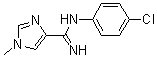 N-(4-氯苯基)-1-甲基-1H-咪唑-4-甲脒分子结构 (CAS 959604-71-8)