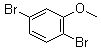 structure of CAS# 95970-08-4, 2,5-Dibromoanisole;1,4-Dibromo-2-methoxybenzene