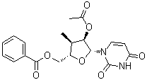 3'-Deoxy-3'-methyluridine 2'-acetate 5'-benzoate molecular structure (CAS 959843-61-9)