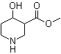 4-羟基-3-哌啶羧酸甲酯分子结构 (CAS 959958-24-8)