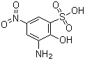 structure of CAS# 96-67-3, 2-Amino-4-nitrophenol-6-sulfonic acid;2-Hydroxy-5-nitrometanilic acid; 3-Amino-2-hydroxy-5-nitrobenzenesulfonic acid; 6-Amino-4-nitro-1-phenol-2-sulfonic acid