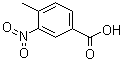 结构式 CAS# 96-98-0, 4-甲基-3-硝基苯甲酸; 3-硝基-4-甲基苯甲酸