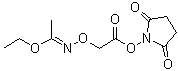 2-[[(1-Ethoxyethylidene)amino]oxy]acetic acid 2,5-dioxo-1-pyrrolidinyl ester molecular structure (CAS 960607-67-4)