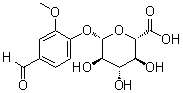 4-甲酰基-2-甲氧基苯基 beta-D-葡糖苷酸分子结构 (CAS 96107-45-8)