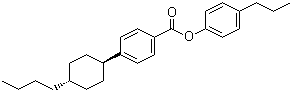 结构式 CAS# 96155-68-9, 4'-反式-丁基环己基苯甲酸 4-丙基苯酯