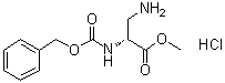 结构式 CAS# 96192-93-7, (R)-3-氨基-2-[[(苄氧基)羰基]氨基]丙酸甲酯盐酸盐