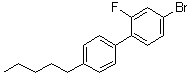 4-Bromo-2-fluoro-4'-pentyl-1,1'-biphenyl molecular structure (CAS 96515-25-2)