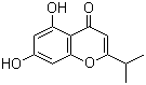structure of CAS# 96552-59-9, 5,7-Dihydroxy-2-(1-methylethyl)-4H-1-benzopyran-4-one