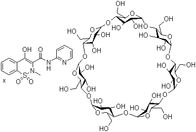 吡罗昔康-beta-环糊精分子结构 (CAS 96684-39-8)