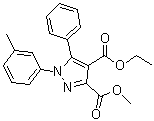 1-(3-Methylphenyl)-5-phenyl-1H-pyrazole-3,4-dicarboxylic acid 4-ethyl 3-methyl ester molecular structure (CAS 96722-67-7)