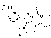 1-[3-(乙酰氨基)苯基]-5-苯基-1H-吡唑-3,4-二甲酸二乙酯分子结构 (CAS 96722-88-2)
