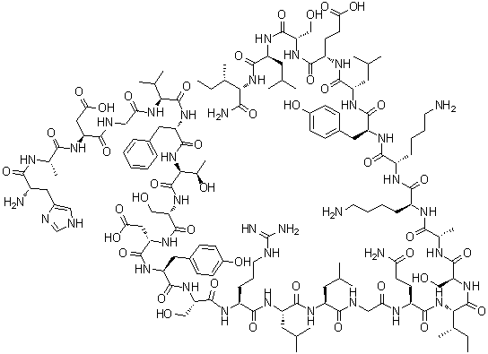 Rat peptide histidine isoleucine molecular structure (CAS 96849-38-6)
