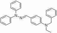 4-(N-乙基-N-苄基)氨基苯甲醛-1,1-二苯腙分子结构 (CAS 96861-52-8)