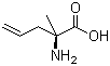 结构式 CAS# 96886-56-5, (S)-2-氨基-2-甲基-4-戊烯酸; L-alpha-烯丙基丙氨酸