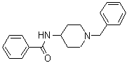 N-(1-苄基-4-哌啶基)苯甲酰胺分子结构 (CAS 971-34-6)