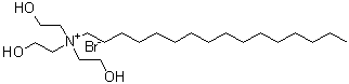N,N,N-Tris(2-hydroxyethyl)-1-hexadecanaminium bromide molecular structure (CAS 97108-37-7)