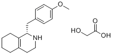 羟基乙酸-(1S)-1-(4-甲氧基苄基)-1,2,3,4,5,6,7,8-八氢异喹啉(1:1)分子结构 (CAS 97232-75-2)