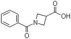 结构式 CAS# 97639-63-9, 1-苯甲酰基-3-氮杂环丁烷羧酸