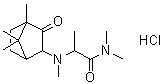 N,N-Dimethyl-2-[methyl(4,7,7-trimethyl-3-oxobicyclo[2.2.1]hept-2-yl)amino]propanamide hydrochloride (1:1) molecular structure (CAS 97646-31-6)