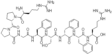 7-D-苯丙氨酸-血管舒缓激肽分子结构 (CAS 97825-00-8)