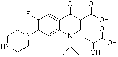 乳酸环丙沙星分子结构 (CAS 97867-33-9)