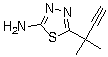结构式 CAS# 97987-64-9, 5-(1,1-二甲基丙-2-炔基)-1,3,4-噻二唑-2-胺