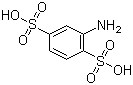 结构式 CAS# 98-44-2, 2-氨基-1,4-苯二磺酸; 苯胺-2,5-二磺酸; 苯胺-2,5-双磺酸