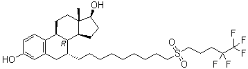 (7alpha,17beta)-7-[9-[(4,4,5,5,5-Pentafluoropentyl)sulfonyl]nonyl]estra-1,3,5(10)-triene-3,17-diol molecular structure (CAS 98008-06-1)