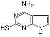 structure of CAS# 98198-24-4, 4-Amino-7H-pyrrolo[2,3-d]pyrimidine-2-thiol;4-Amino-1,7-dihydro-2H-pyrrolo[2,3-d]pyrimidine-2-thione