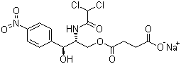 Chloramphenicol sodium succinate molecular structure (CAS 982-57-0)