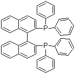 structure of CAS# 98327-87-8, (+/-)-2,2'-Bis(diphenylphosphino)-1,1'-binaphthyl;2,2'-Bis(diphenylphosphino)-1,1'-binaphthyl; (+/-)-BINAP